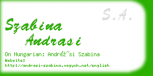 szabina andrasi business card